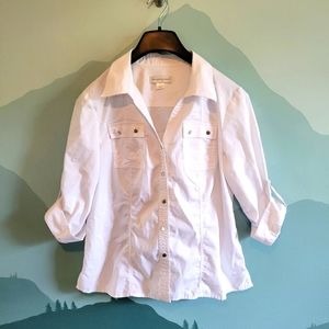 Christopher and Banks white blouse